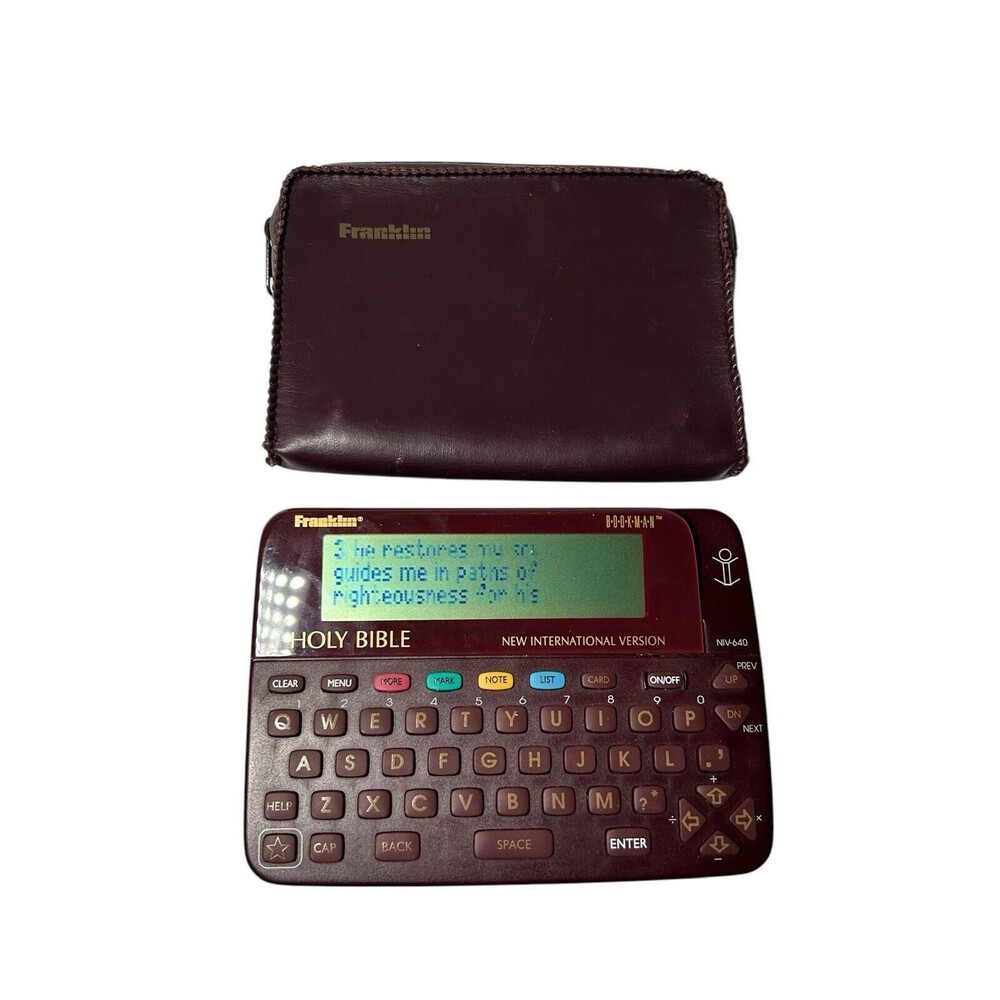 FRANKLIN BOOKMAN Electronic Holy Bible NIV VTG 1994 Parts Only- With Case- Read